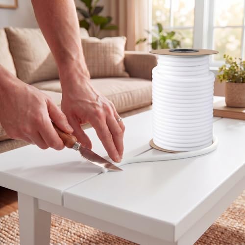 Image of MotiMind Foam Backer Rod for Gaps Joints,1 /2 Inch x 100 Ft,White,1 Roll | Caulk Saver Concrete Crack Filler, Weather Stripping Seal, Door Window Insulation, Backing Rod Expansion Joints