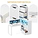 DWVO L Shaped Desk with Drawers, 55