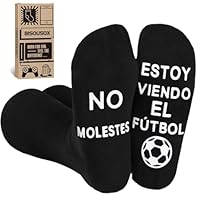 BISOUSOX Calcetines Hombre Divertidos Algodón Calcetines 39-46 Regalo Hombres Padre Fanáticos del Fútbol Calcetines Antideslizantes Regalo Cumpleaños
