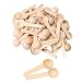 RDEXP Mini Nature Wooden Home Kitchen Cooking Spoons Tool Scooper Salt Seasoning Honey Coffee Spoons Set of 50