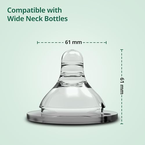 Image of LuvLap Wide Neck Teat /Nipple, Variable Flow, 100% Liquid Silicone, BPA Free, 9m+, Pack of 16