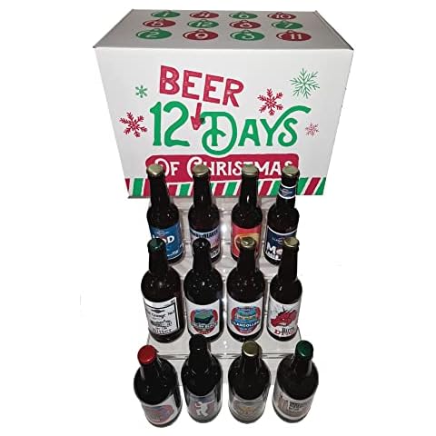 Craft Beer Advent Calendar | Christmas Selection of Beers, Stouts and Premium Lagers Mixed Bottle Hamper Case - 12 x 330-500ml Cover