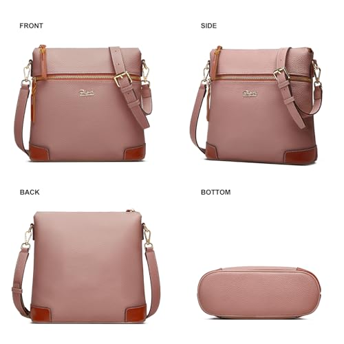 Image of BOYATU Leather Crossbody Bag for Women: Designer Shoulder Purse for Travel - Trendy Genuine Leather Handbag for Everyday