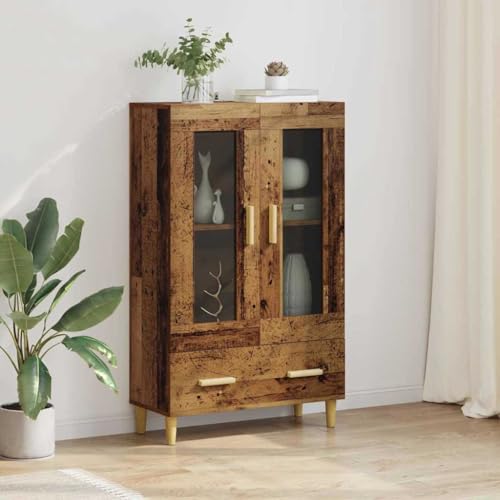 sephironlbb Pizarra moderna con cajón, aspecto de madera vieja, 70 x 31 x 115 cm, material de madera, diseño delgado para sala de estar, comedor, espacio de almacenamiento versátil