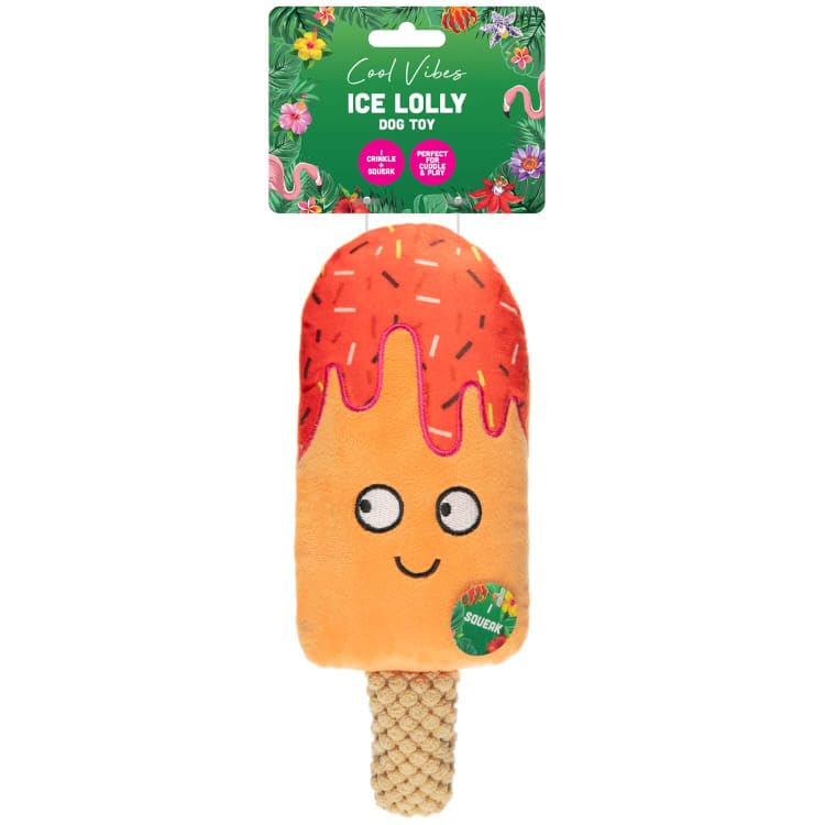 BargainsMania Col Vibes Ice Lolly Dog Toy - Dip - Treat Your Furry Friend To a Splash Of Summer Fun With This Cute And Cuddly Col Vibes Ice Lolly Dog Toy.