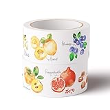 VisitRyl Cenefas Adhesivas para Cocina Baño Decorativas Sala infantil de dibujos animados Fruta A 12cm X 1000cm Fácil Aplicación Resistente Agua