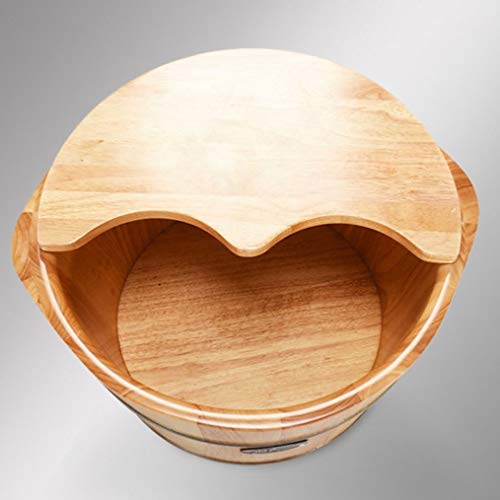 Spa de pies de madera con tapa y masajeador miniatura 6