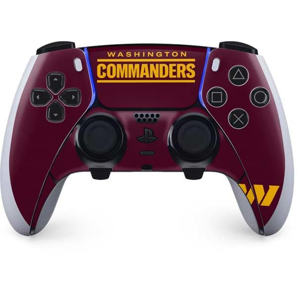 Skinit Decal Gaming Skin Compatible with PS5 DualSense Edge Pro Controller - Officially Licensed NFL Washington Commanders Performance Series Design