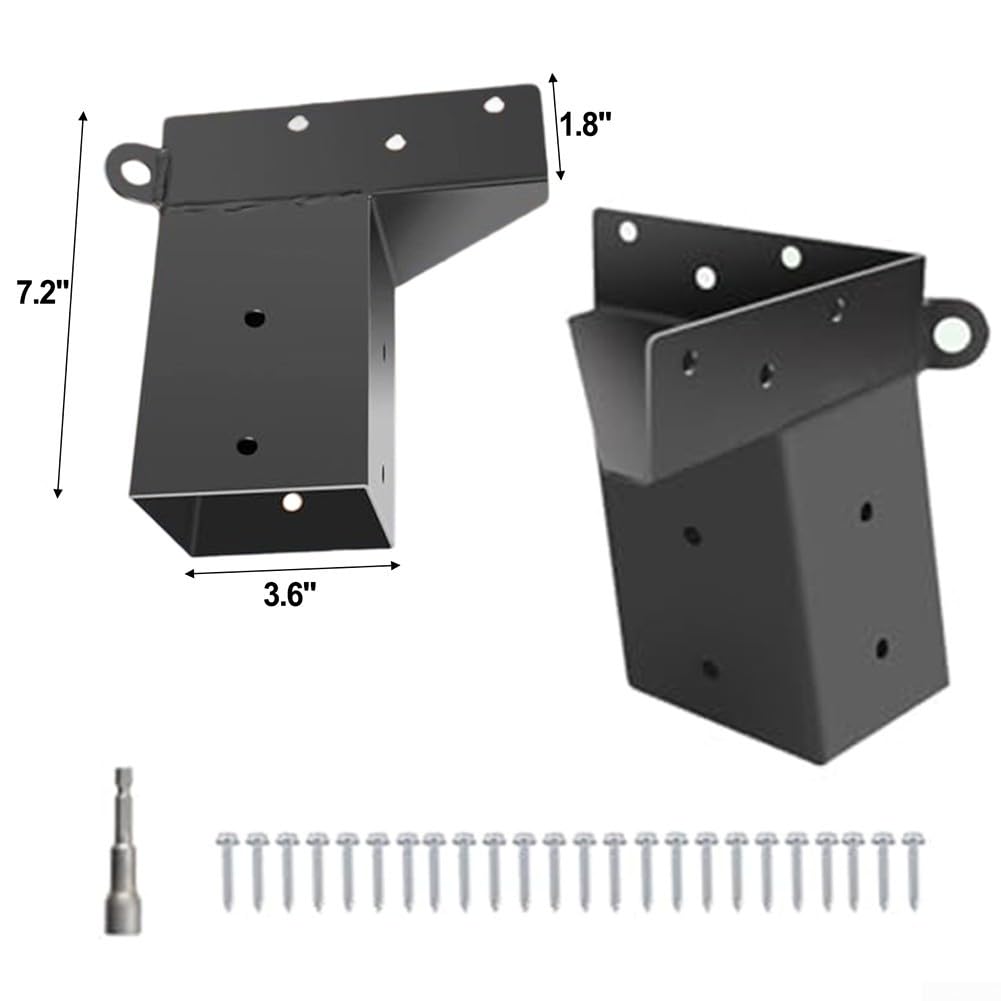 para soporte Caza para acero 2 Pack para Madera para 4x4 para | para acero carbono para robusto, para resistencia climática, para ideal lluvia nieve, durabilidad extrema, seguridad total
