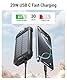 BLAVOR Solar Powerbank Solar Ladegerät 10000mAh, PD 20W Schnelles Laden tragbare USB C Powerbank mit Solarpanel, kabelloses Qi Schnellladen, Camping Akku, Solar Ladegeräte für Handy mit Taschenlampe