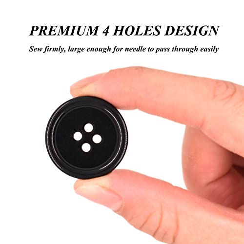 Youfen Buttons For Sewing 168Pcs Craft Buttons Black White Shirt Buttons Resin Round 4-Hole 5 Sizes Sewing Buttons For Clothing, Diy Crafts And Holiday Decoration #TOP2
