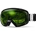 OutdoorMaster OTG Ski Goggles - Over Glasses Ski / Snowboard Goggles for Men, Women & Youth - 100% UV Protection (Black Frame + VLT 80% Light Green Lens)