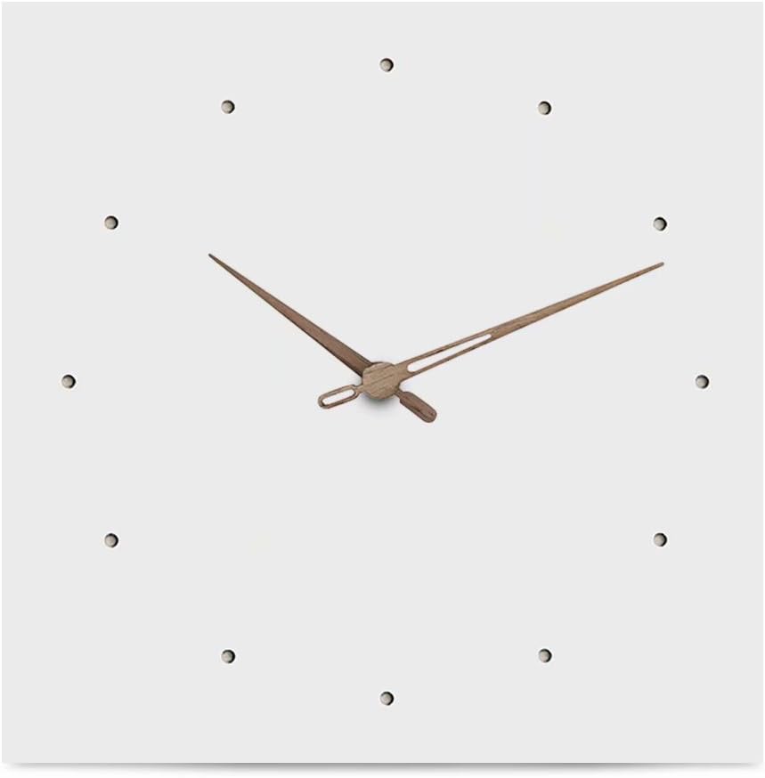 Extra Large Decorative Wall Clock Silent & Non-Ticking Quartz Sweep Clock, Giant White Vintage Square Clock Without Numbers AA Battery Clock