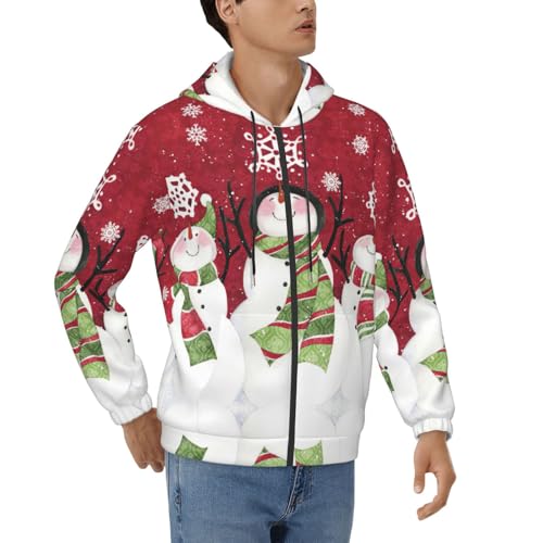 Sweat à capuche bonhomme de neige homme le cadeau de Noël original à manches longues et cordon