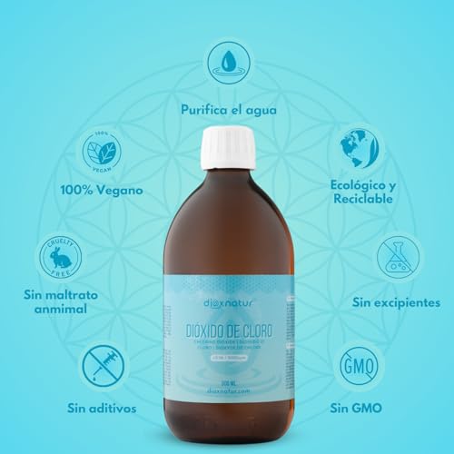DIOXNATUR Chlordioxid 500 ml 3.000 ppm, CDs Glasflasche