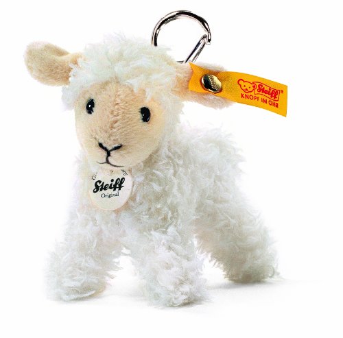 Preisvergleich Produktbild Steiff 112010 - Schlüsselanhänger Lamm 10 cm Weiss stehend