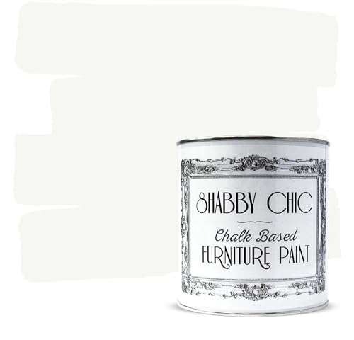 Shabby Chic Chalk Based Furniture Paint, Chalky White - 2.5 L | Distressed Matt Finish for Furniture, Home Decor or DIY Projects | Interior & Exterior | Non-Sand, Suitable for Wood, Plastic & Metal