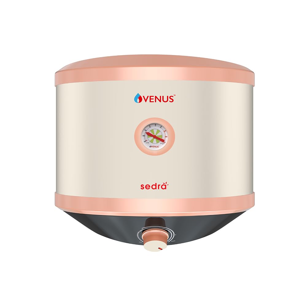 Venus Sedra 006SV 06-Litre Storage Water Heater | BEE rating : 5 Star Rating | Guarantee -7 Years on Inner Tank | Porcelain Enamel Glasslined Tank | (Rustic Gold/Ivory)-image-12