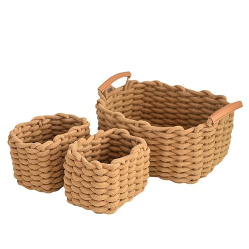 Panier en corde de coton polyvalent pour optimiser le rangement de la maison