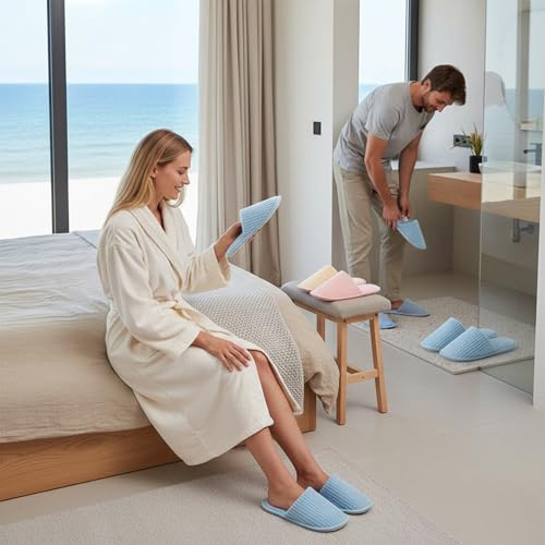 Pantoufles maison jetables en molleton pour le confort des invités