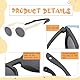 Sikweny Sonnenbrille Baby Sonnenbrille Kinder Babysonnenbrille mit Druckknopfverschluss und Aufbewahrungstasche Baby Sunglasses Verstellbar UV Schutz für Strand Bergsteigen Camping (Weiß)