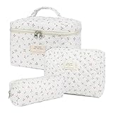 La elección de regalo perfecta: con tela de algodón de alta calidad, bonitos motivos florales y diseño práctico, esta bolsa de maquillaje es un regalo ideal para amigos, familiares o seres queridos en ocasiones especiales como cumpleaños, día de la madre o Navidad. Combina funcionalidad y estética, lo que lo convierte en un regalo que seguramente será apreciado
