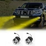 適用ランドクルーザープラド 150 LC150 2010-2023車のヘッドライト、ゴールドのフォグランプの改装、ホワイトライト For Land Cruiser Prado 150 Fj150 2022 2021 2020 2019 2018 2017 2016 2015 2014 2013 2012 2011 LED 二色ランプ部品