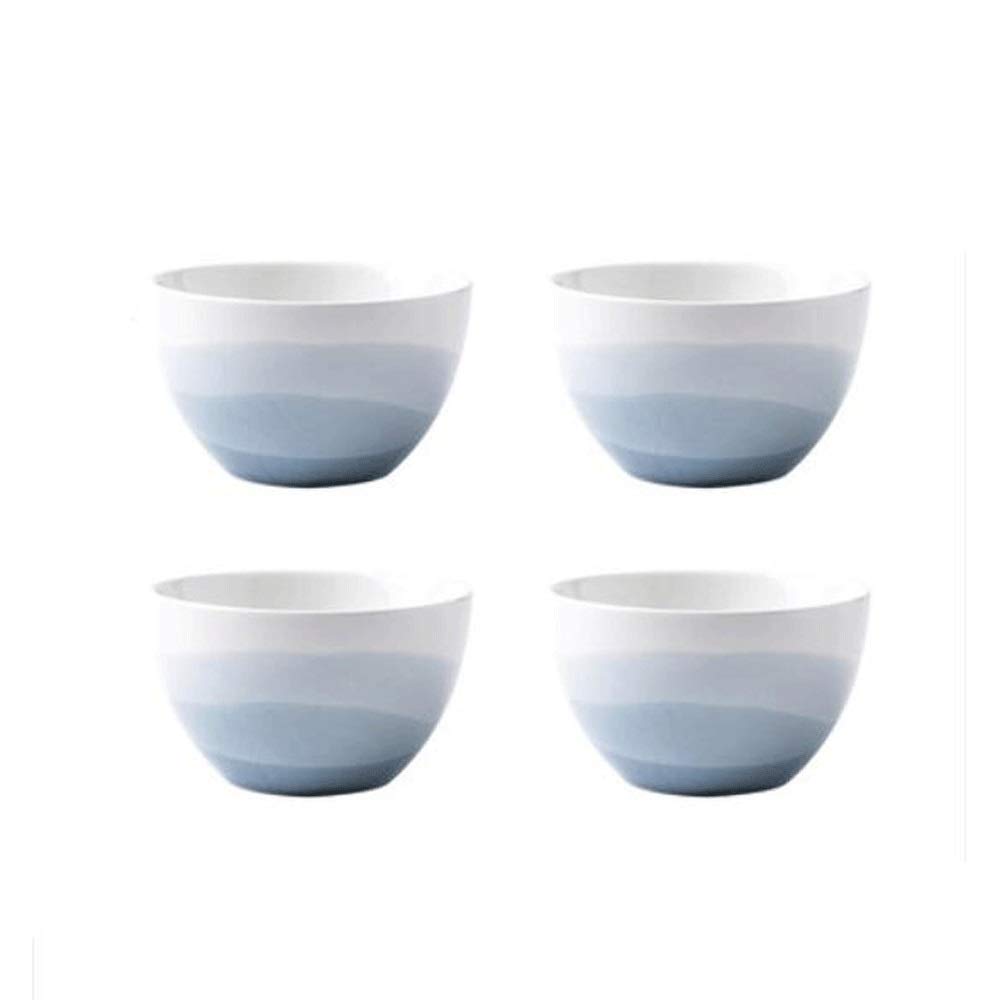 Bol 4 PCS Bol de Riz céramique de 4,5 Pouces Bol en céramique Bleu Réglage du ménage Manger Bol Cuisine Bol de Riz Cuisine Bol 12,1 * 71 Bol à Grain léger et Durable