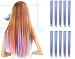 OneDor® 23 Inch Straight Colored Party Highlight Clip on in Hair Extensions Multiple Colors (10 Pcs Heather Violet)
