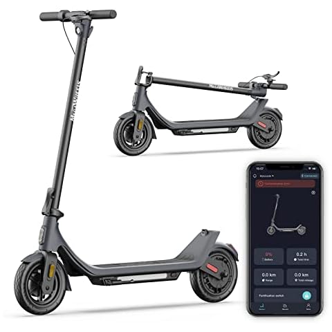 M MEGAWHEELS Electric Scooter A6, Speed Up to 25km/h, 3 speed modes, Range of 20km, 250W motor, APP control, 9 inch Puncture Proof Tire, Max Load 100KG Cover