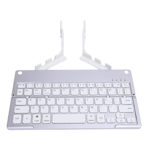 Clavier pliant rechargeable petit format silencieux portable argent blanc