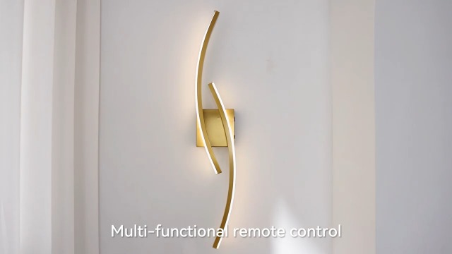Image of Battery Operated Wall Sconce Set of 2,Black Wall Sconces with Remote Control,3000K-6000K Modern LED Wireless Wall Light for Living Room, Hallway, Bedroom, 31.89 Inch (2 Pack)