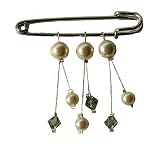 Remonte curricán novia – brilla – Marfil y Gris Claro. Joyas matrimonio, compuesto de redonda perla 6 y Toupie 6 mm de cristal de Swarovski – sobre hilo con cable plateado, sin níquel.Altura de los hilos 4,5 cm, tamaño alfiler, longitud: 5.5 cm x altura: 1 cm. Creación artesanal.