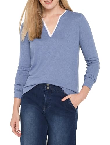 Image of NIC+ZOE Cozy Jersey Double Layer Split Neck Tee