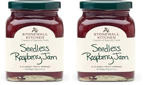 Stonewall Kitchen Seedless Raspberry Jam, 12.5 Ounces (Pack of 2)
