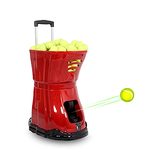 Equipo de Entrenamiento de Tenis, Lanzador de Pelotas de Tenis portátil, máquina de Pelotas de Tenis, Equipo de práctica automática Lanzador de Pelotas con Control Remoto para entrenami