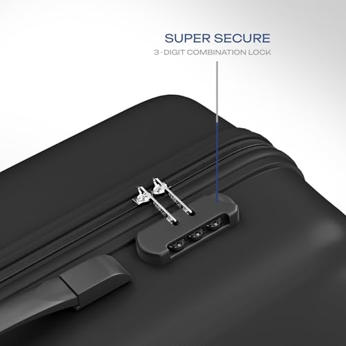 Image of Safari Pentagon Pro 8 Wheels Checkin Trolley Bag, Hard Case Polypropylene 360º Wheeling Luggage for Men & Women, Suitcase for Travel, Black, 66Cm Medium Size