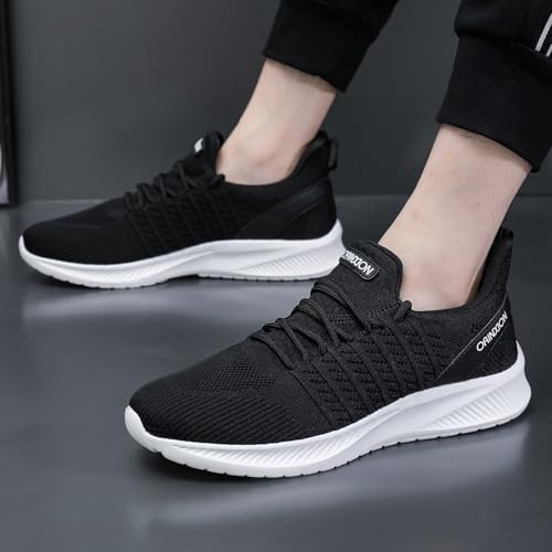 Men's Running Walking Sports Shoes Non Slip Casual Fashion Slip On Sneakers Lightweight Tennis Athletic Gym Shoe 5