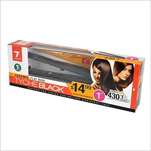 Tyche Black Plus+ Ceramic Flat Iron Straightener (1