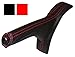AERZETIX - Cuffia Freno a Mano - 100% Vera Pelle - Colore pelle: Nero - Colore cuciture: Rosso