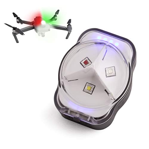 LUCORB T-T2 Drone Anti-Collision Strobe Light FAA Night Flight Drone Led Lights with Battery Indicators,300mAh 3 Colors 4 Modes, Fits DJI Mini, Mavic air 2, Mavic Pro, Phantom, Inspire, Zoom