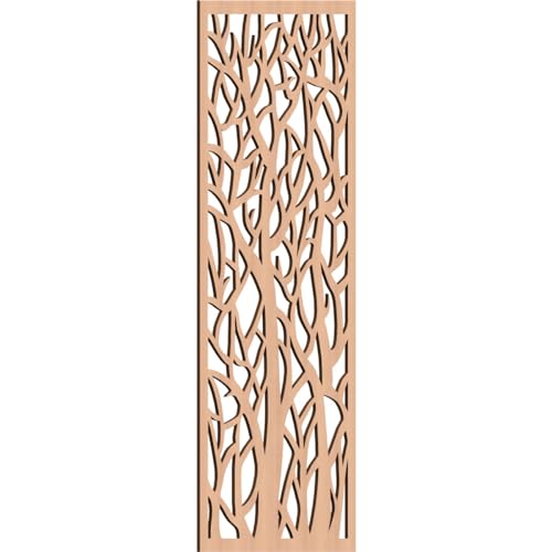 Odessa Decorative Pierced Fretwork Wood Wall Panels, 23 3/8"W x 59 3/8"H x 3/8"T, Alder