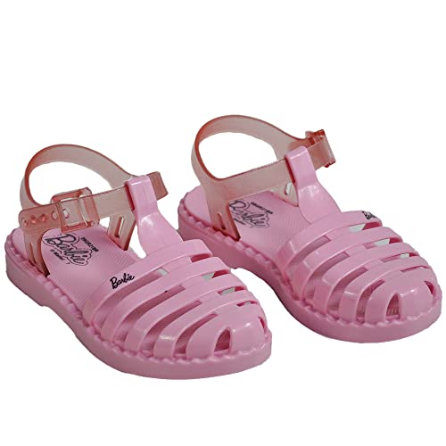 Sandália Barbie Duo Aranha, Grendene Kids, Criança Unissex, Rosa/Rosa Transparente, 26/27