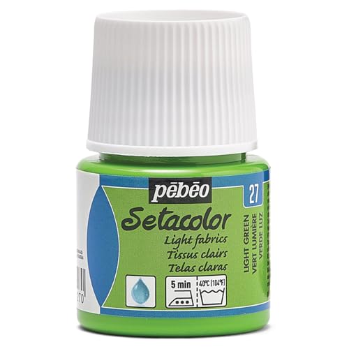 Pebeo Setacolor Light Fabrics Paint 45-Milliliter Bottle, Light Green