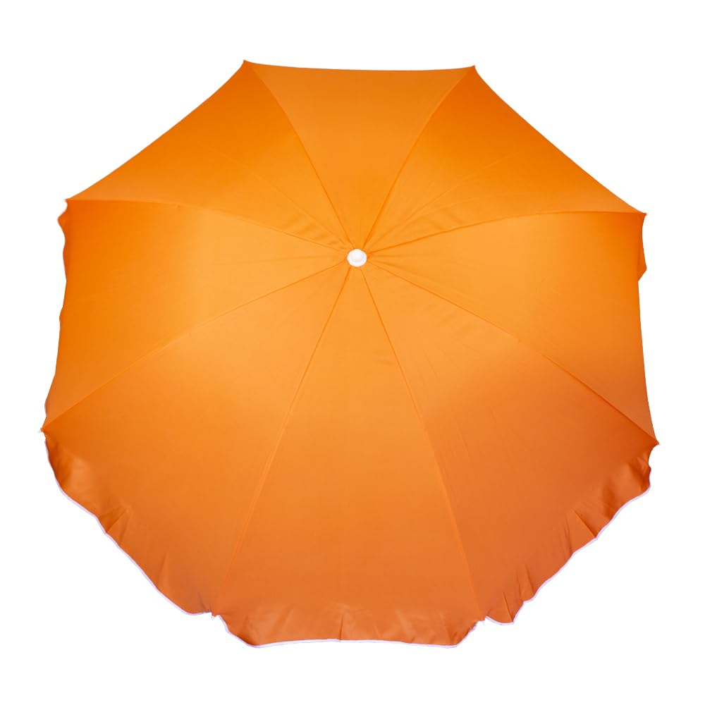 VIRSUS Ombrellone da Spiaggia 987, Diametro 240 cm, Tessuto Poliestere 440gr, Asta metallo da 32mm, 8 Stecche in Fibra Vetro, Snodo Regolabile, Ombrello da Mare con Sacca