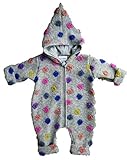 Wolle Trocadero Winter Baby Wollanzug Grau gepunktet handgemacht warm Wollwalk