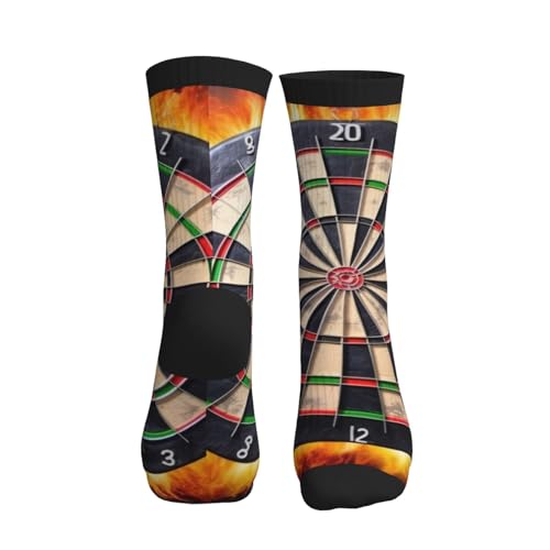 Dart Board Print Mid-Tube Sports Socks Skin-Friendly, Comfortable, And Breathable For Sports And Daily Wear.2