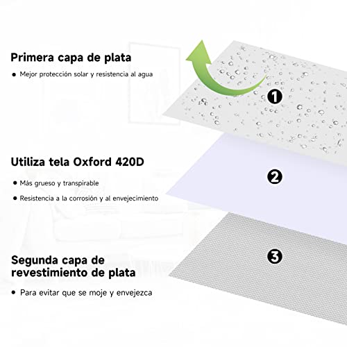 HAUSPROFI Funda Lavadora Exterior Impermeable 60 * 64 * 85cm - Imagen 6