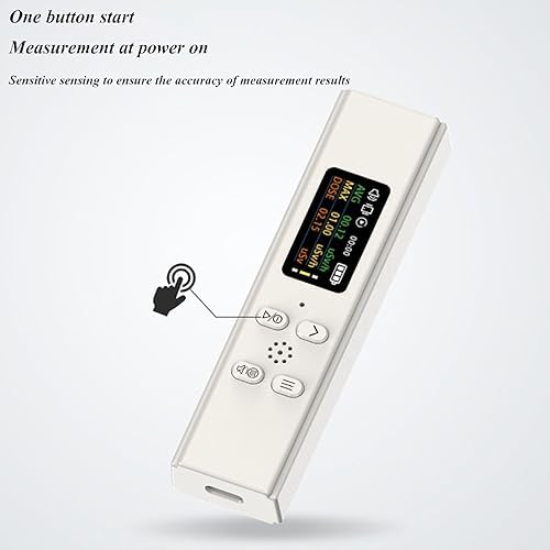 EMF Meter, Rechargeable Digital Electromagnetic Radiation Detector, Portable Handheld Tester with LCD Backlight & Sound-Light Alarm for Home & Ghost Hunting