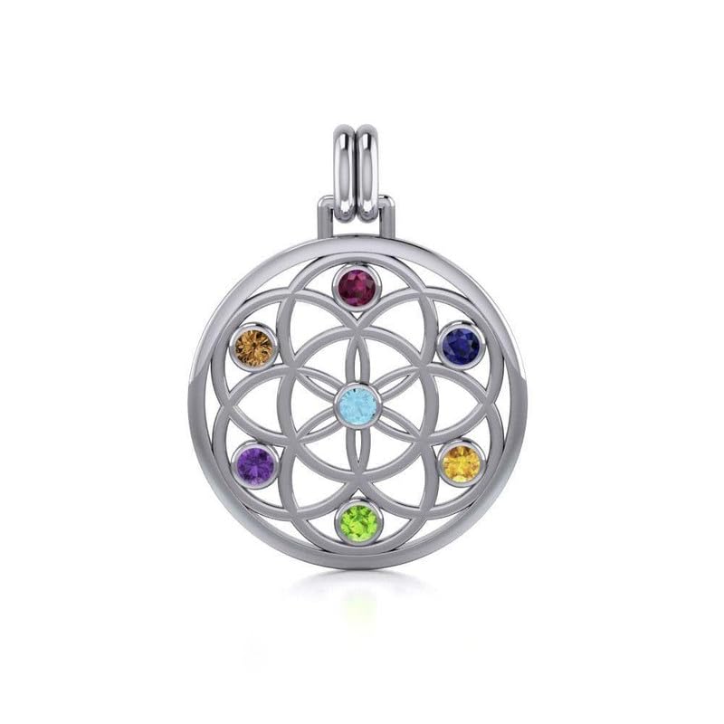 Pendentif Graine de Vie en argent 925 pour retrouver équilibre et sérénité